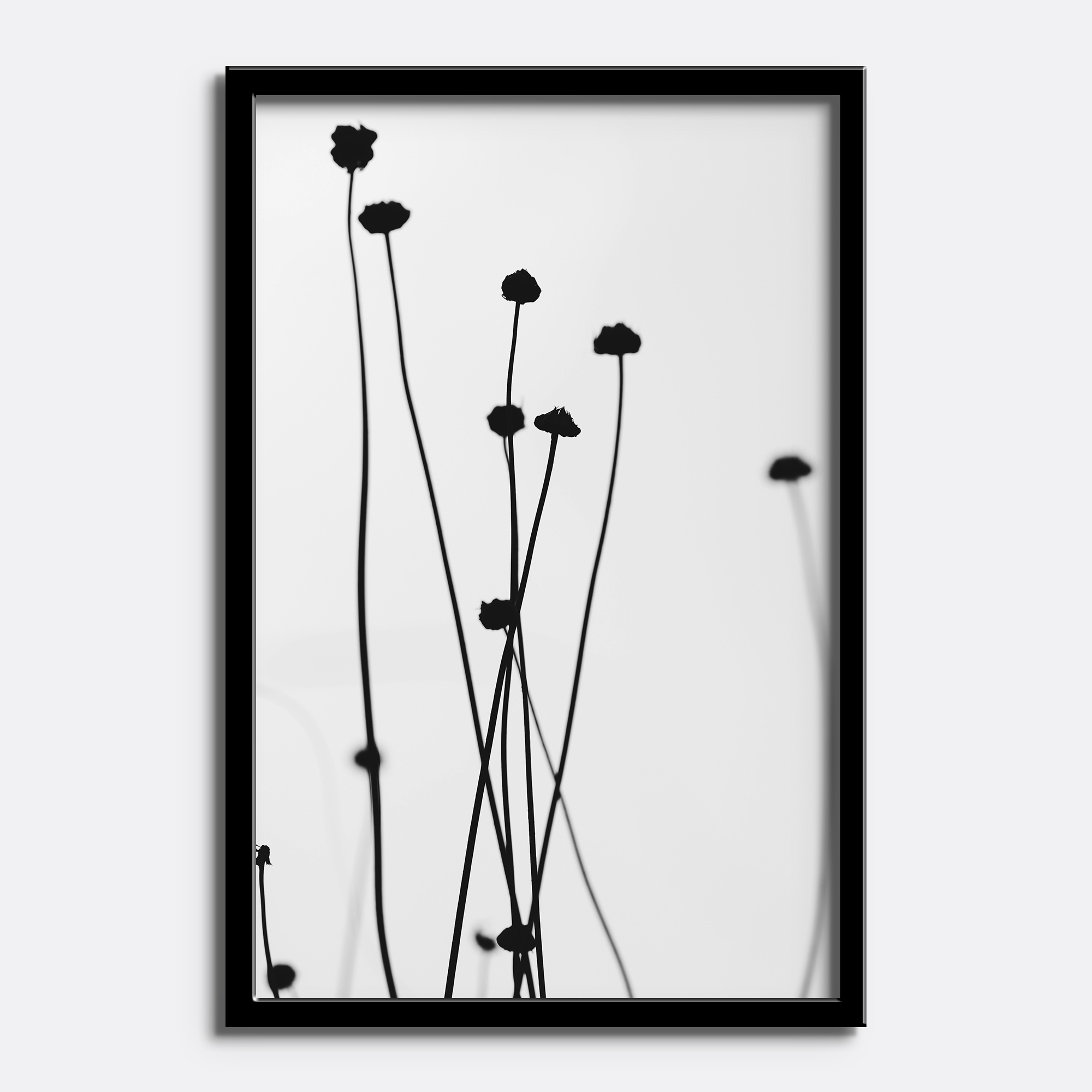 Minimalist Black & White Flower Silhouette Art - Image 4