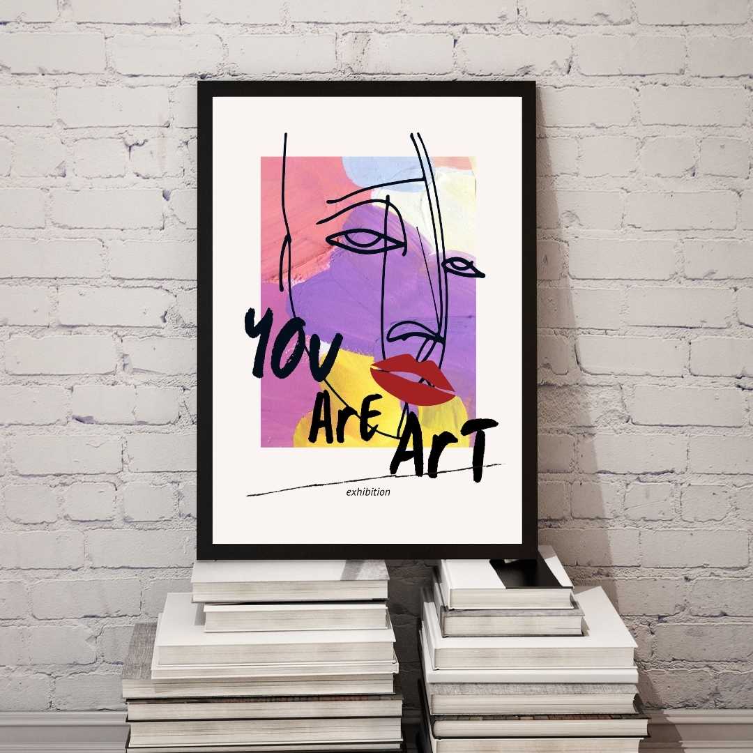 You Are Art Abstract Face Wall Art