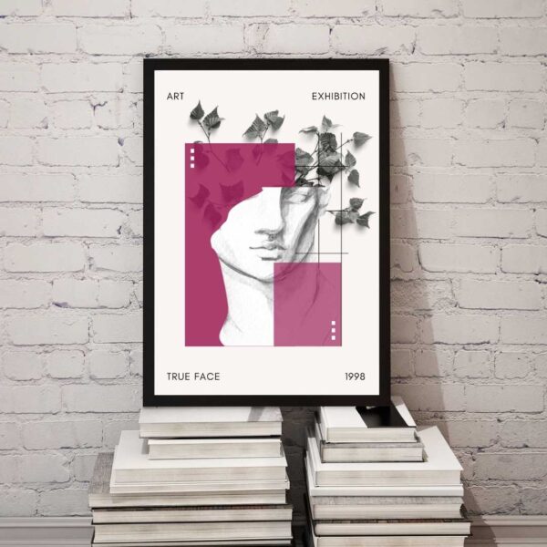 True Face Abstract Art Exhibition Poster