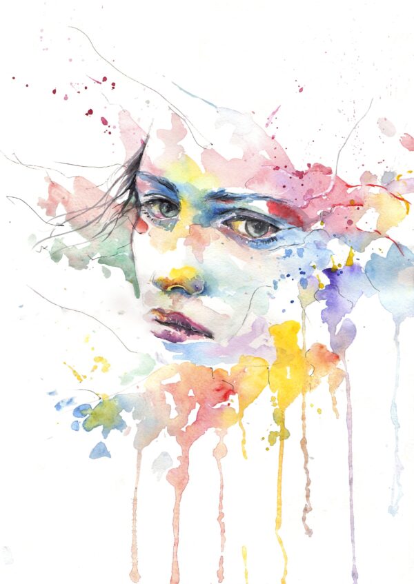 Watercolor Woman Portrait