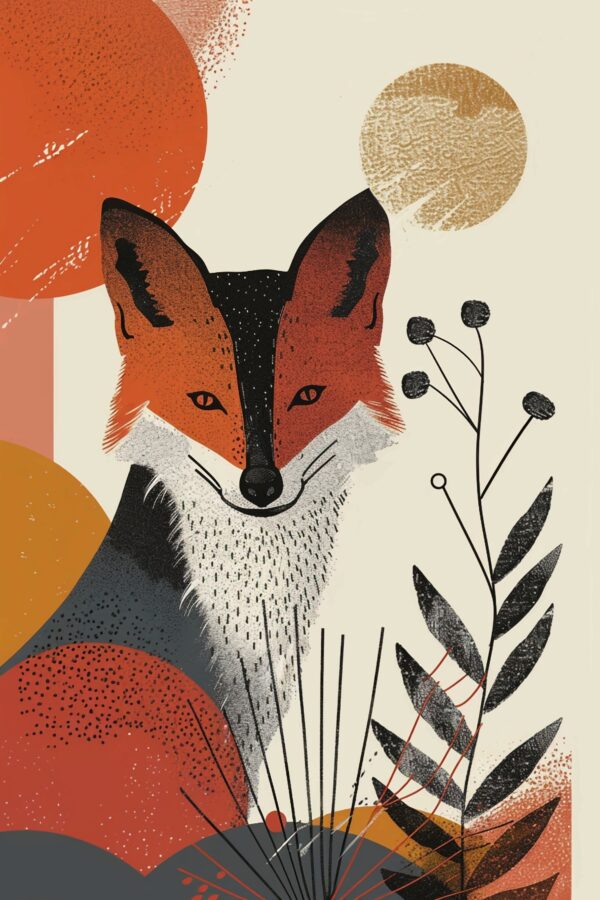 Modern Fox Illustration