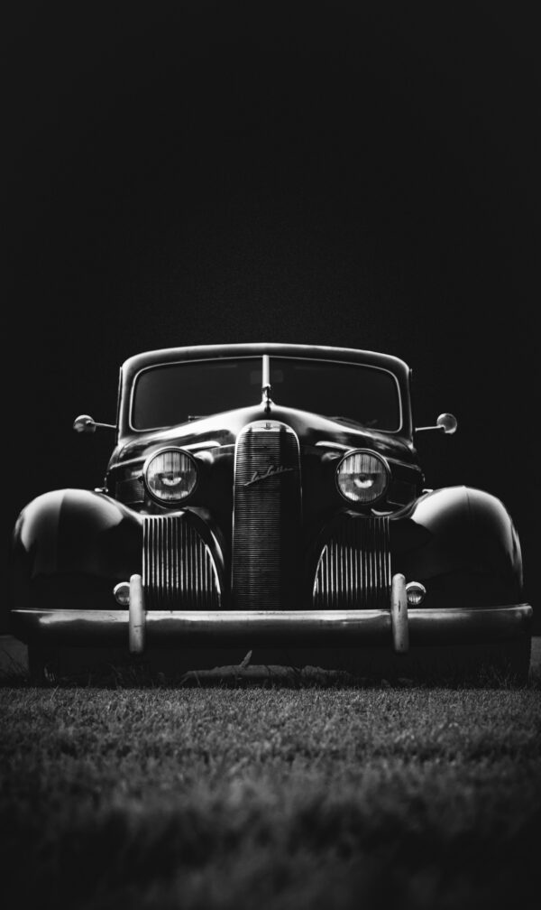 Vintage Classic Car Black & White